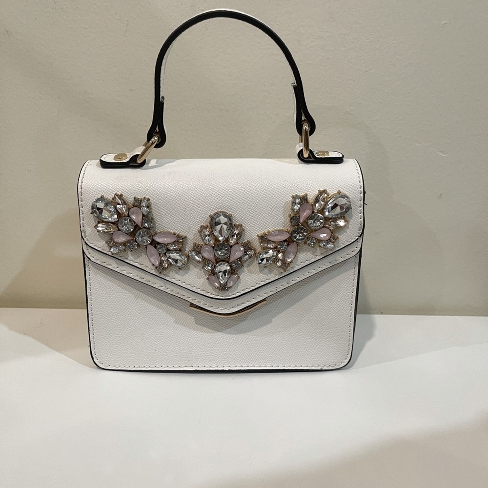 Aldo white clutch bag